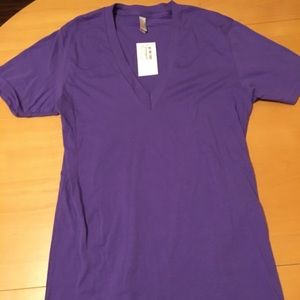 American Apparel Super-Soft V-Neck Tee, New w/Tags